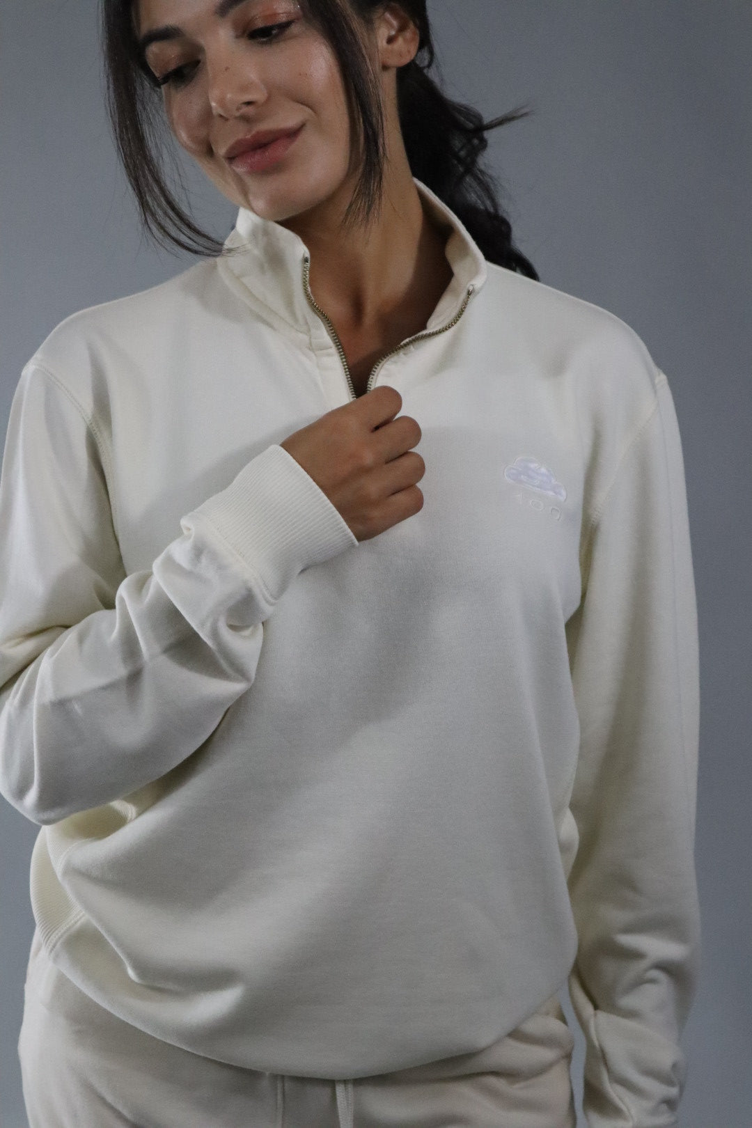 King Quarter Zip Macadamia