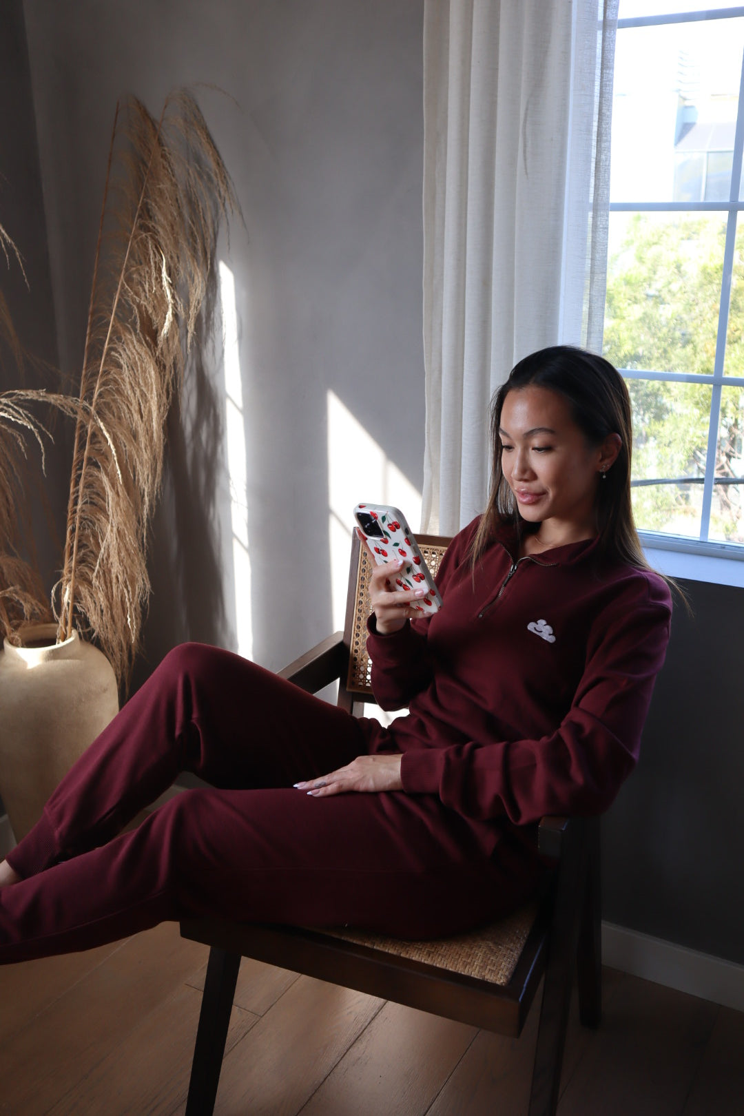 King Quarter Zip Ruby